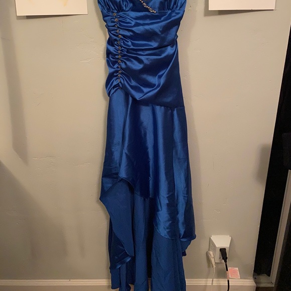 Blue Prom Gown with Embellishments - Picture 5 of 5